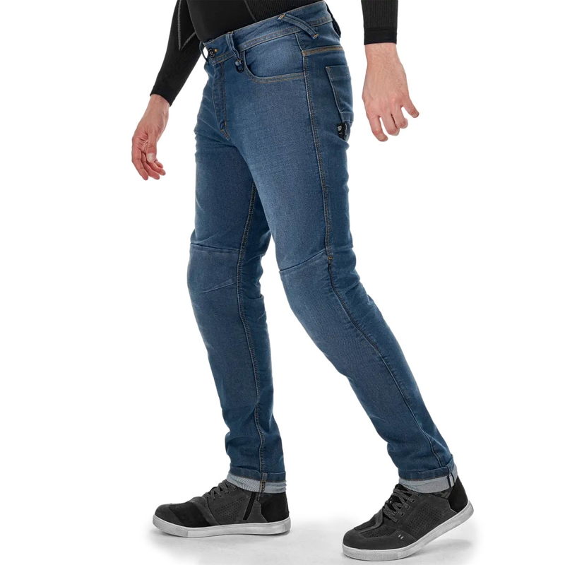 Shima Ridge Extended Biker Jeans Bleu