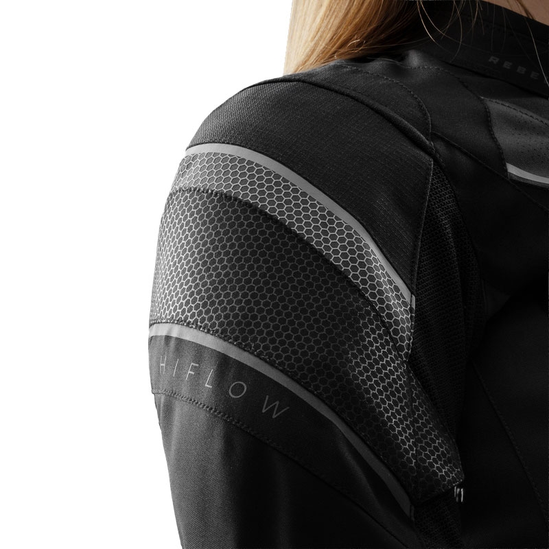 Veste moto femme Rebelhorn Hiflow V noire
