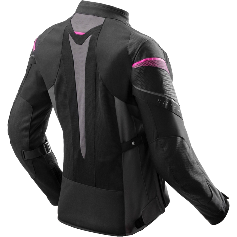 Veste de moto Rebelhorn Hiflow V noir-gris-rose pour femme