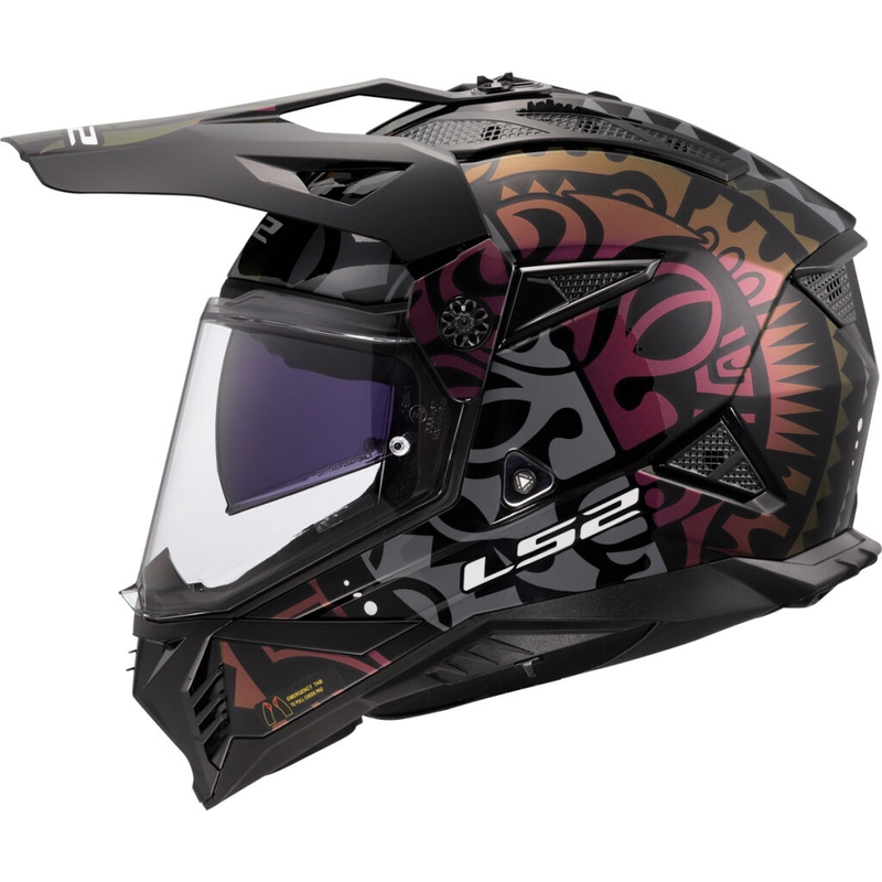 Casque moto enduro LS2 MX702 Pioneer II Rangi noir