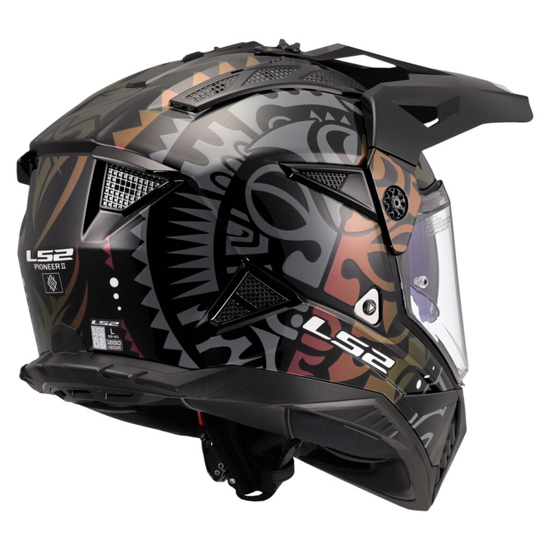 Casque moto enduro LS2 MX702 Pioneer II Rangi noir