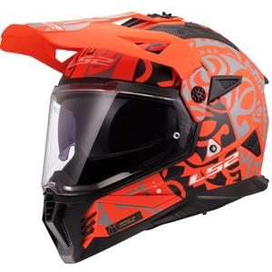 Casque moto enduro LS2 MX702 Pioneer II Rangi orange