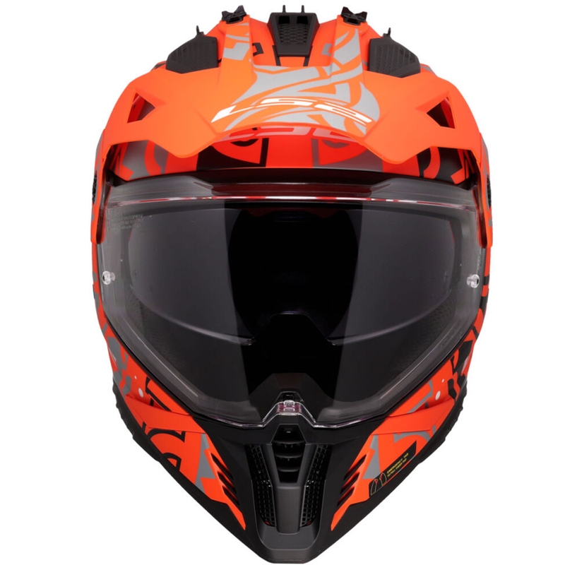 Casque moto enduro LS2 MX702 Pioneer II Rangi orange