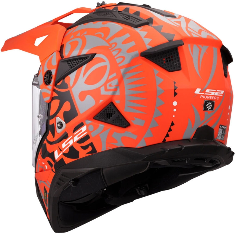 Casque moto enduro LS2 MX702 Pioneer II Rangi orange