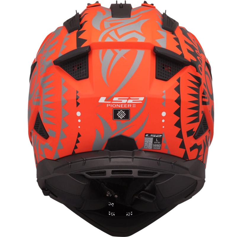 Casque moto enduro LS2 MX702 Pioneer II Rangi orange