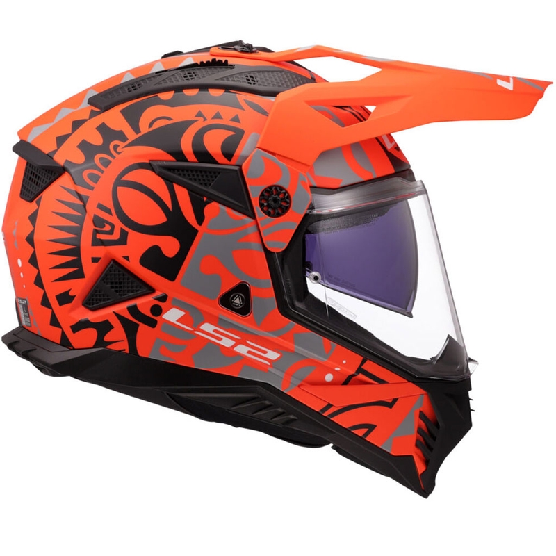 Casque moto enduro LS2 MX702 Pioneer II Rangi orange
