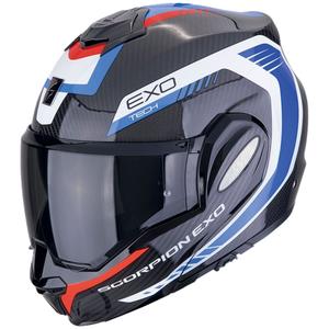 Casque moto pliable Scorpion EXO-TECH EVO CARBON COSY noir-bleu-rouge