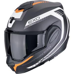 Casque moto pliable Scorpion EXO-TECH EVO CARBON COSY noir-orange mat