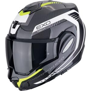 Casque moto pliable Scorpion EXO-TECH EVO CARBON COSY noir-jaune fluo
