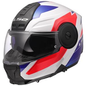 Casque moto modulable LS2 FF902 Scope II Duria blanc-bleu-rouge
