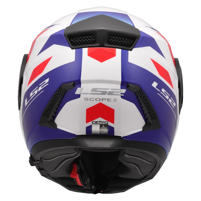 Casque moto modulable LS2 FF902 Scope II Duria blanc-bleu-rouge