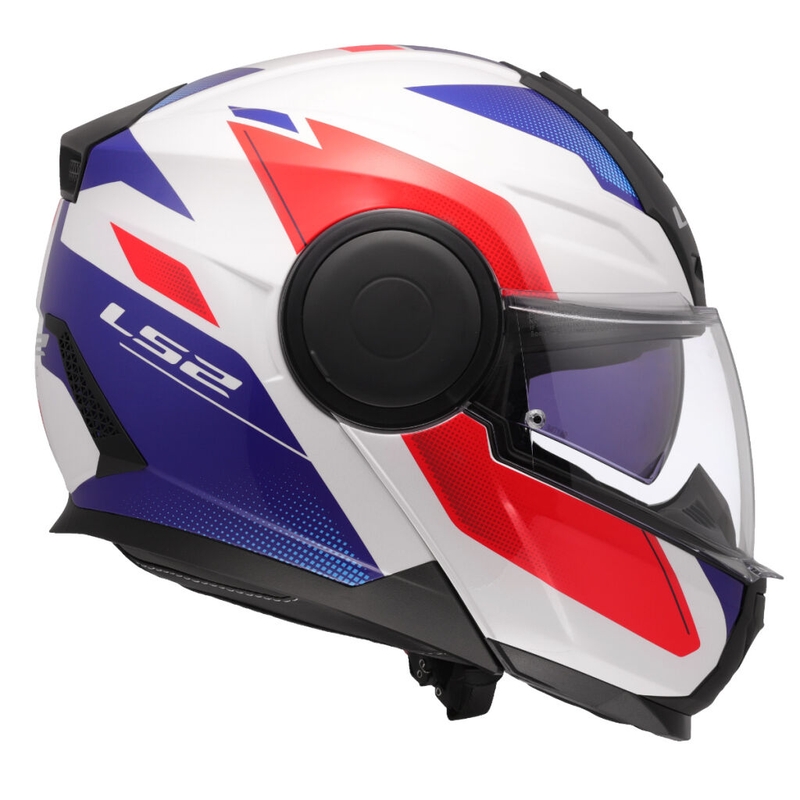 Casque moto modulable LS2 FF902 Scope II Duria blanc-bleu-rouge