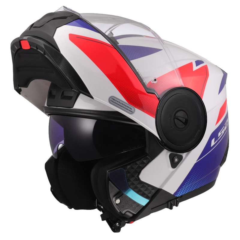 Casque moto modulable LS2 FF902 Scope II Duria blanc-bleu-rouge