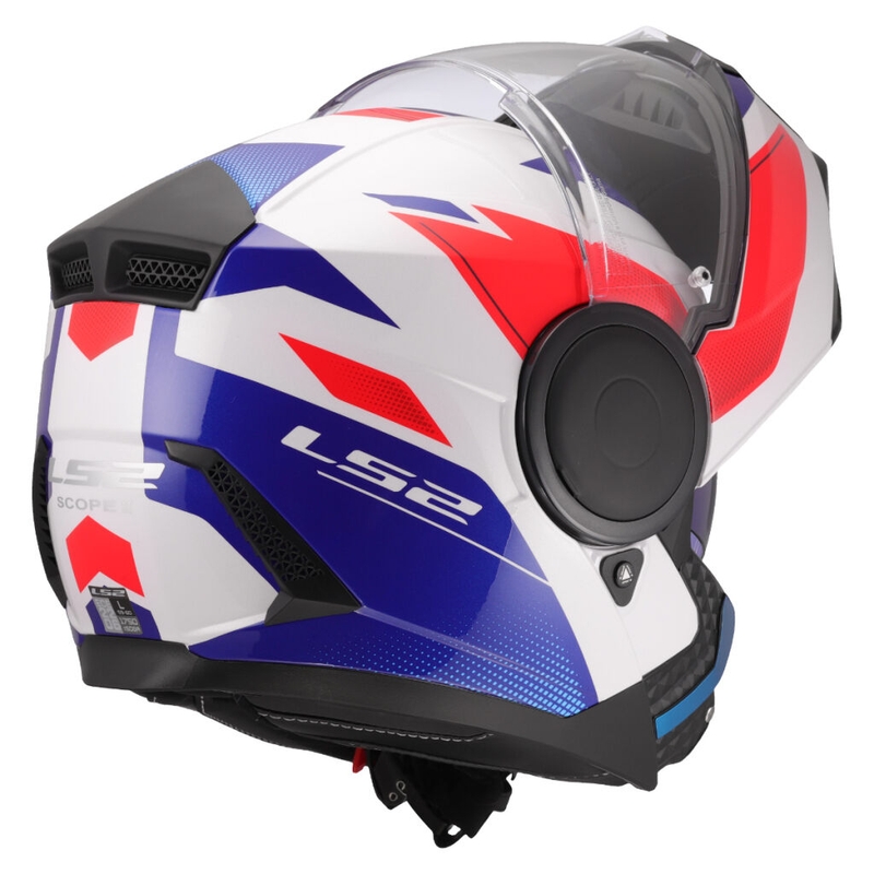 Casque moto modulable LS2 FF902 Scope II Duria blanc-bleu-rouge
