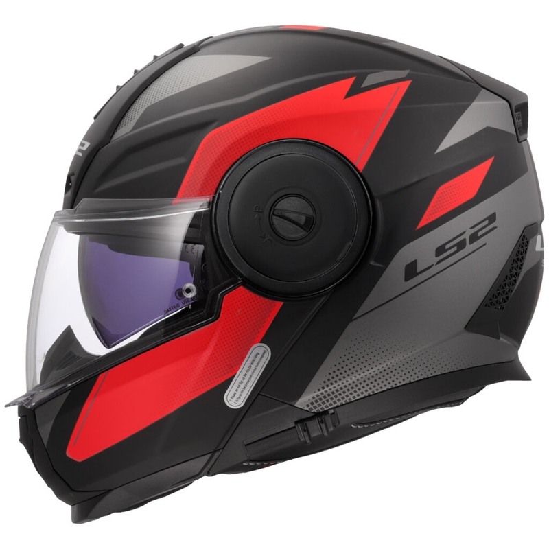 Casque moto modulable LS2 FF902 Scope II Duria noir-rouge