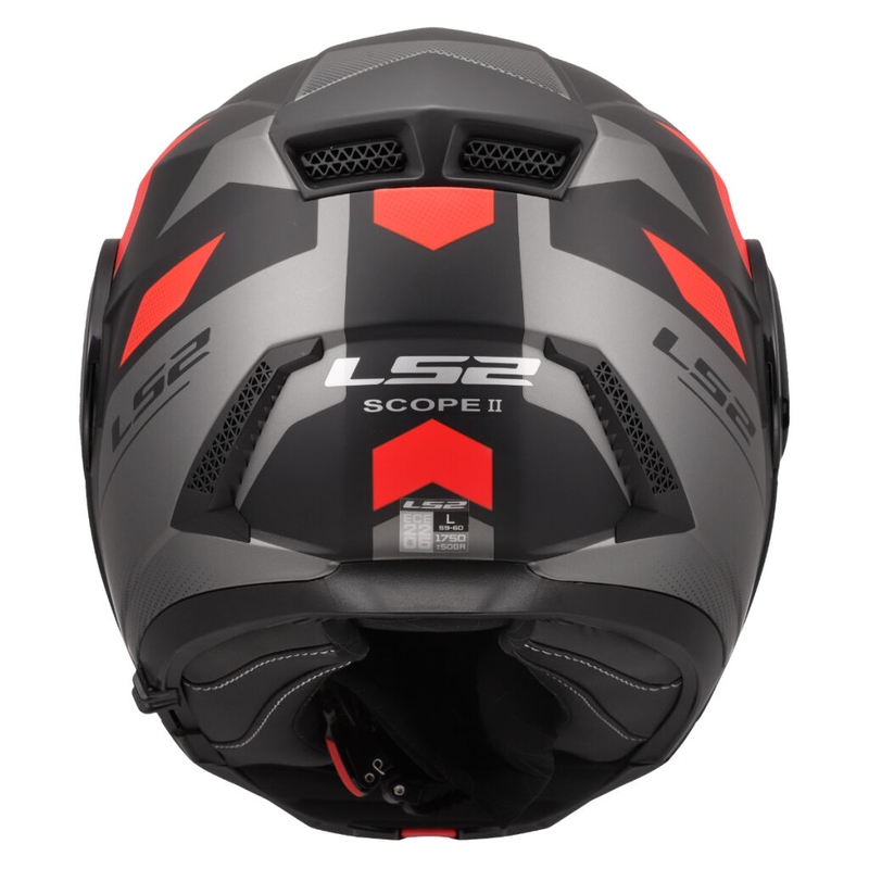 Casque moto modulable LS2 FF902 Scope II Duria noir-rouge