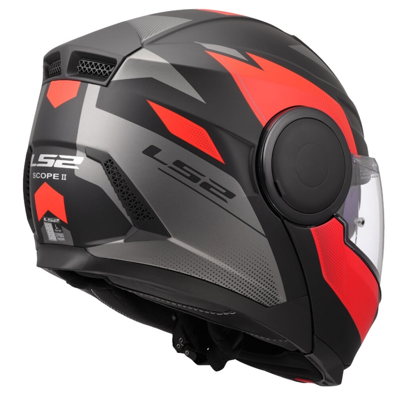 Casque moto modulable LS2 FF902 Scope II Duria noir-rouge
