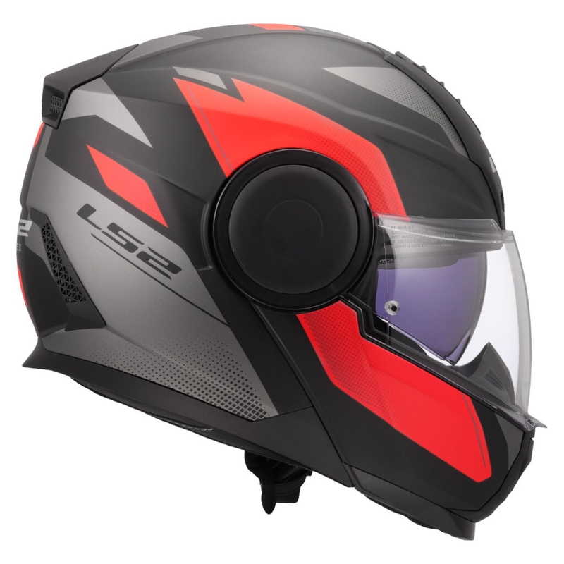 Casque moto modulable LS2 FF902 Scope II Duria noir-rouge