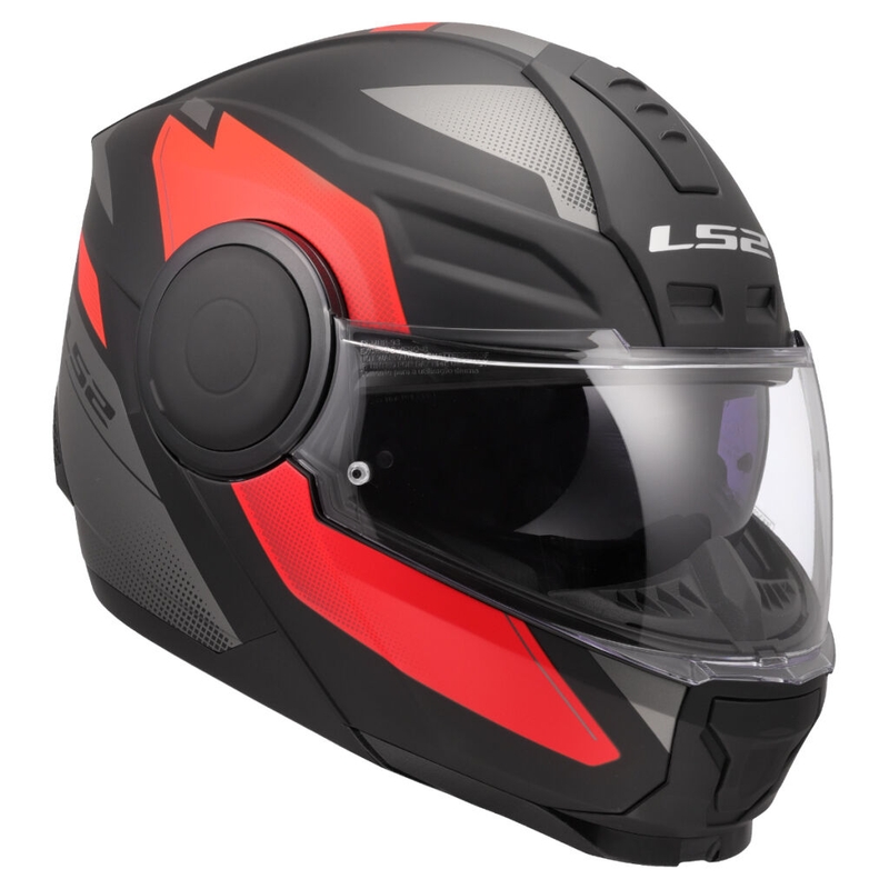 Casque moto modulable LS2 FF902 Scope II Duria noir-rouge