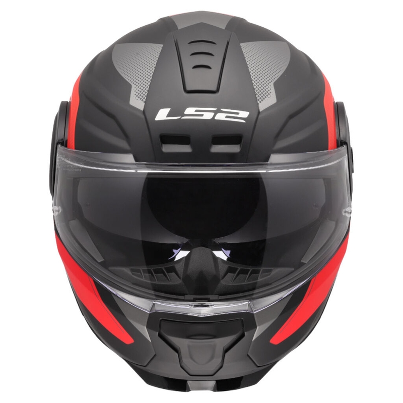 Casque moto modulable LS2 FF902 Scope II Duria noir-rouge