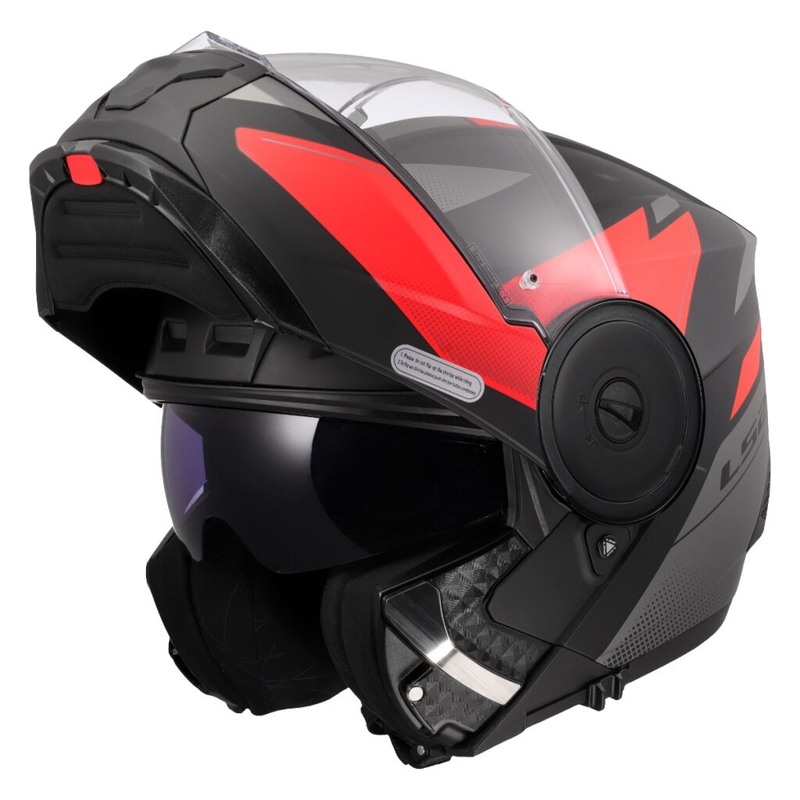 Casque moto modulable LS2 FF902 Scope II Duria noir-rouge
