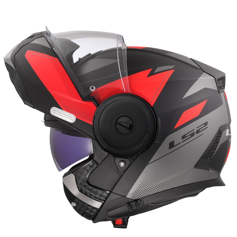 Casque moto modulable LS2 FF902 Scope II Duria noir-rouge