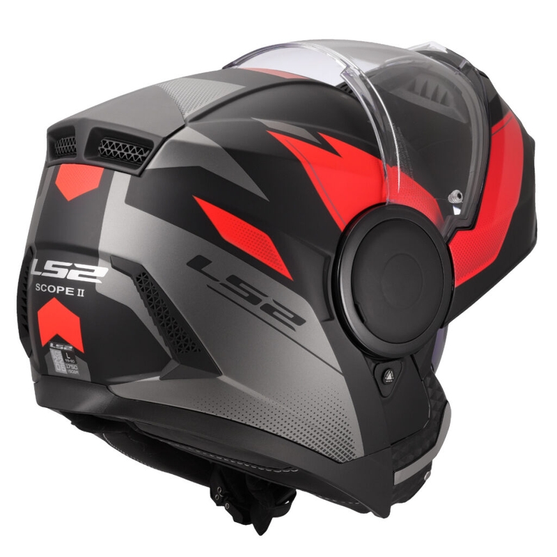 Casque moto modulable LS2 FF902 Scope II Duria noir-rouge