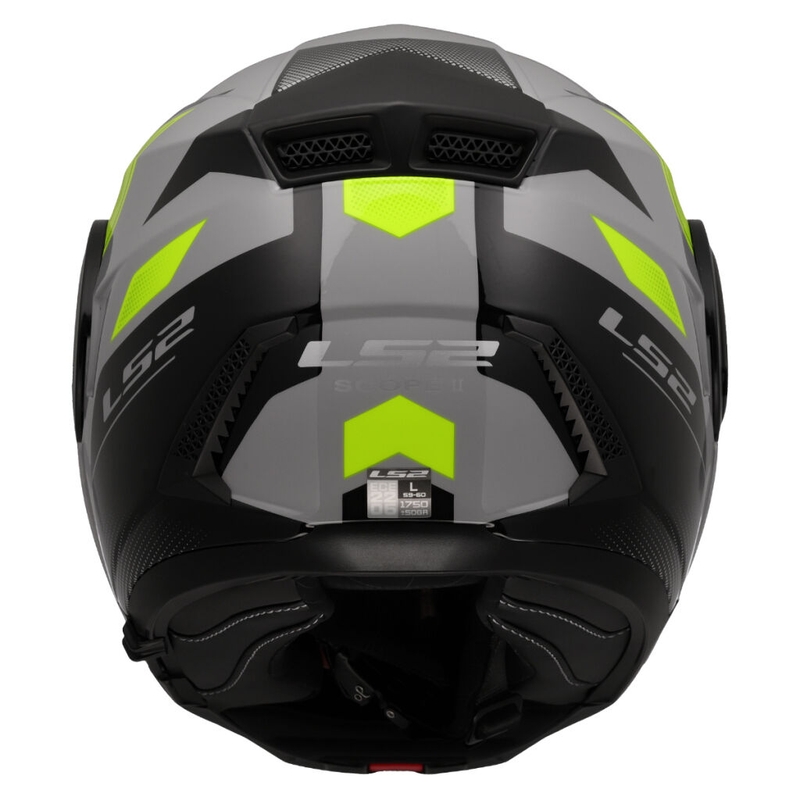 Casque moto modulable LS2 FF902 Scope II Duria gris-jaune fluo