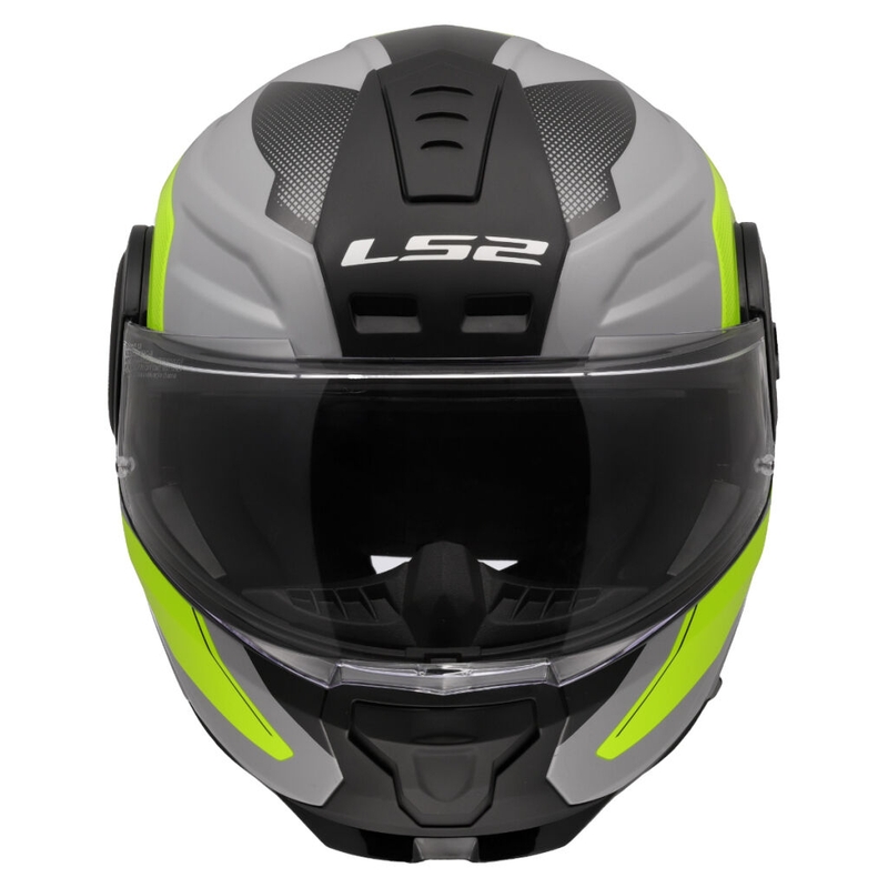 Casque moto modulable LS2 FF902 Scope II Duria gris-jaune fluo