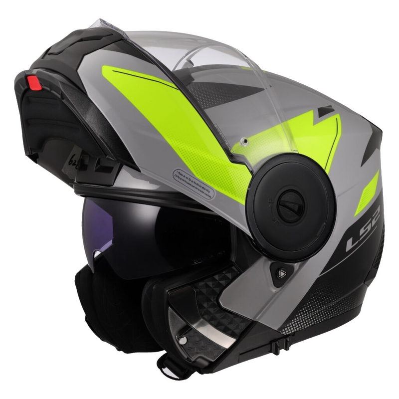 Casque moto modulable LS2 FF902 Scope II Duria gris-jaune fluo