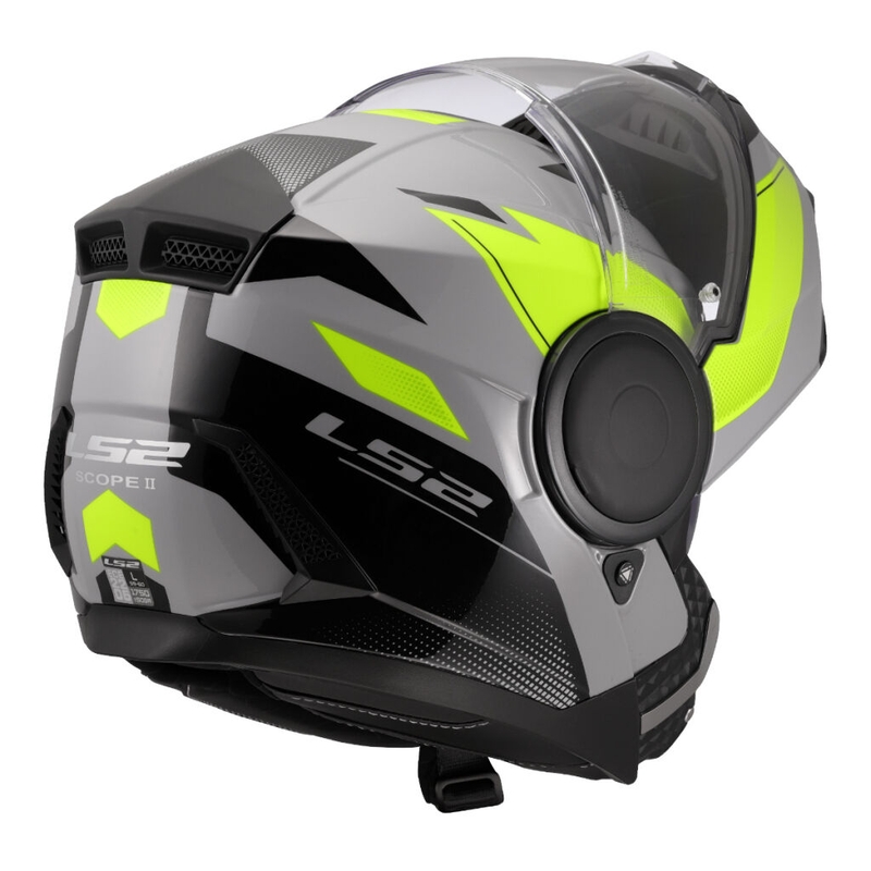 Casque moto modulable LS2 FF902 Scope II Duria gris-jaune fluo