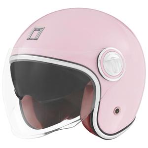 Casque moto ouvert NOX PREMIUM Heritage rose pastel