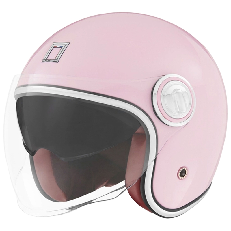 Casque moto ouvert NOX PREMIUM Heritage rose pastel