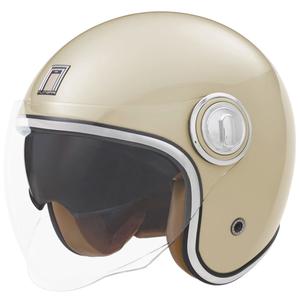 Casque moto ouvert NOX PREMIUM Heritage crème blanc
