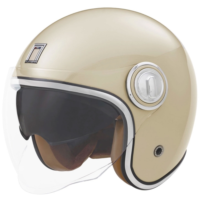 Casque moto ouvert NOX PREMIUM Heritage crème blanc