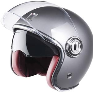 Casque ouvert NOX PREMIUM Heritage argent mat