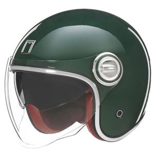 Casque moto ouvert NOX PREMIUM Heritage vert