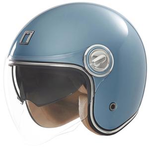 Casque moto ouvert Nox Premium Heritage turquoise