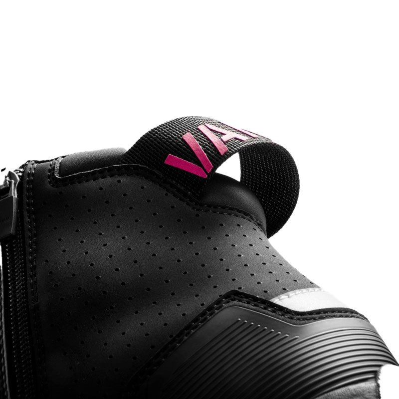 Bottes de moto pour femmes Rebelhorn Vandal II noir et rose
