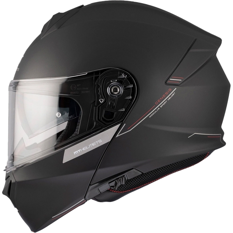 MT Genesis SV Solid A1 noir mat casque de moto à visière relevable