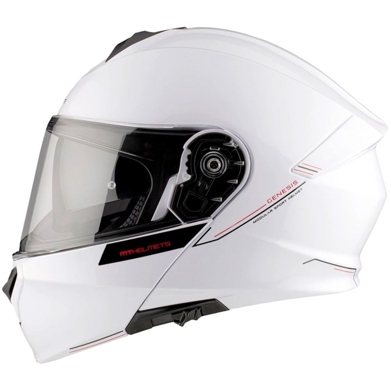 MT Genesis SV Solid A0 casque moto blanc brillant