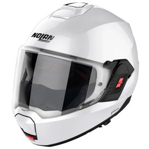 Casque de moto Nolan N120-1 Classic N-com blanc à visière relevable