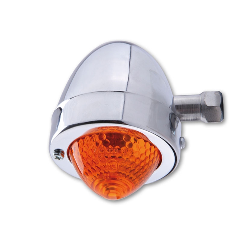 Clignotants moto Highsider Smart Bullet Pike chromés