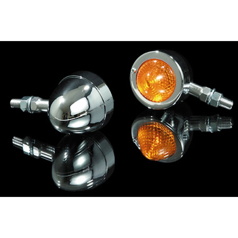 Clignotants moto Highsider Smart Bullet Pike chromés