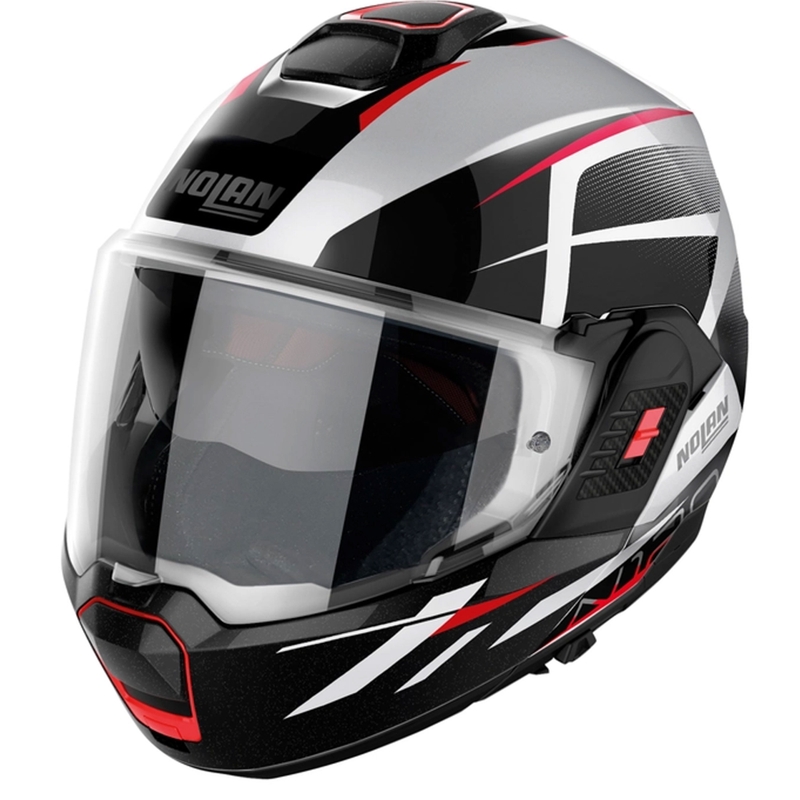 Casque modulable Nolan N120-1 Nightlife N-com 27 blanc