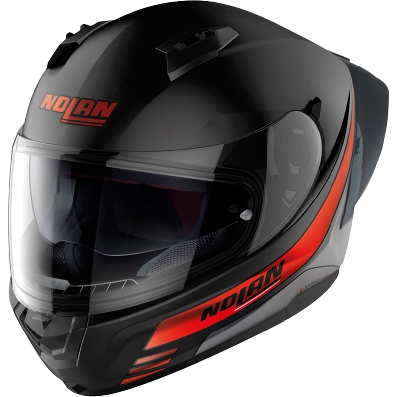 Casque moto intégral Nolan N60-6 Sport Outset 21 noir et rouge