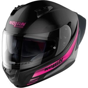 Casque moto intégral Nolan N60-6 Sport Outset 23 noir et rose