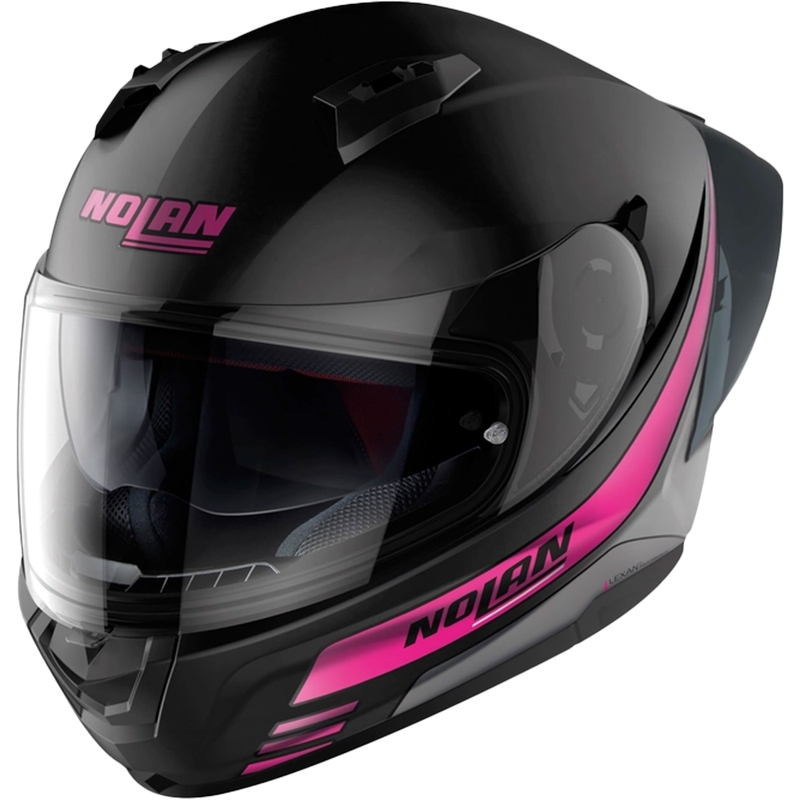 Casque moto intégral Nolan N60-6 Sport Outset 23 noir et rose soldes
