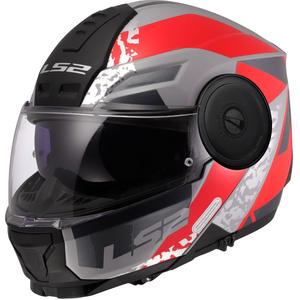 Casque moto modulable LS2 FF902 Scope II Oxyd gris-rouge