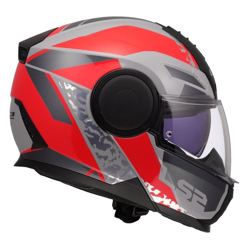Casque moto modulable LS2 FF902 Scope II Oxyd gris-rouge